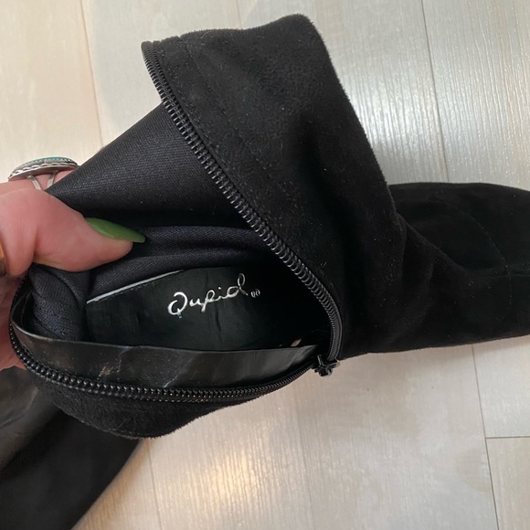 Qupid black heeled boots - Picture 2 of 3